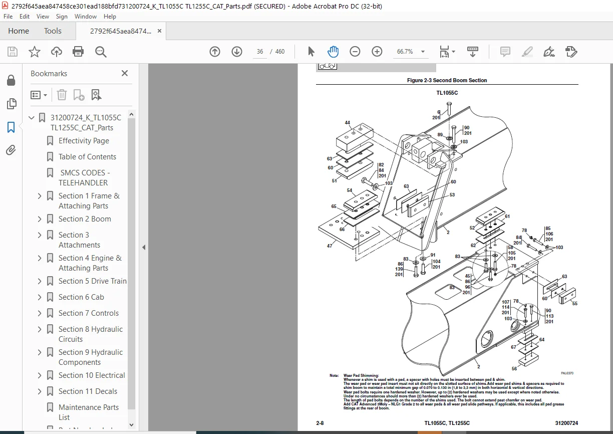 Cat Telehandler TL1055C TL1255C Parts Manual - PDF DOWNLOAD - Image 3