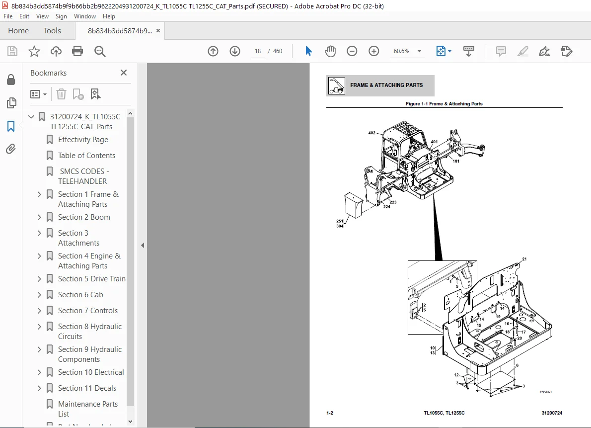 Cat Telehandler TL1055C TL1255C Parts Manual - PDF DOWNLOAD - Image 4