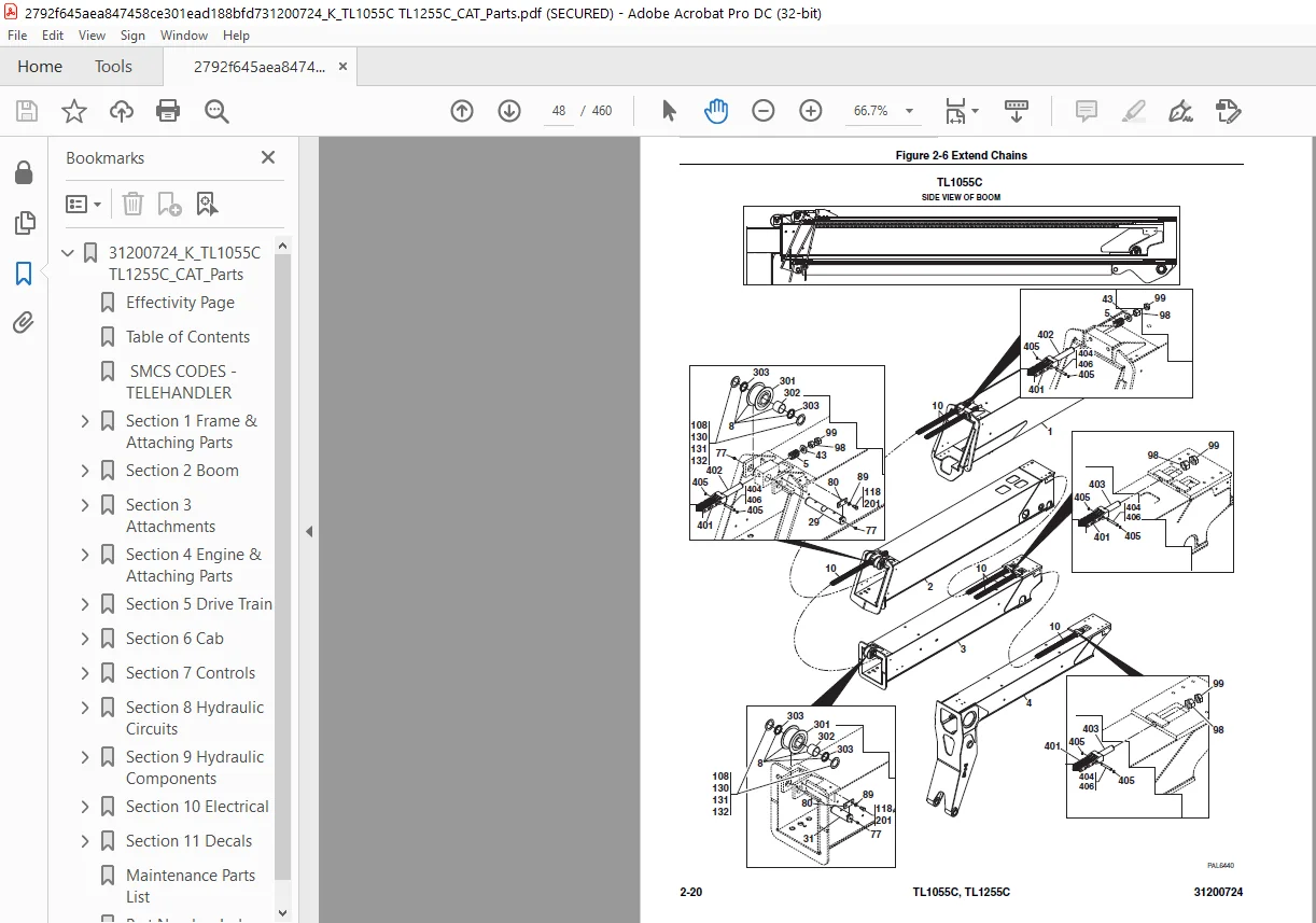 Cat Telehandler TL1055C TL1255C Parts Manual - PDF DOWNLOAD - Image 4