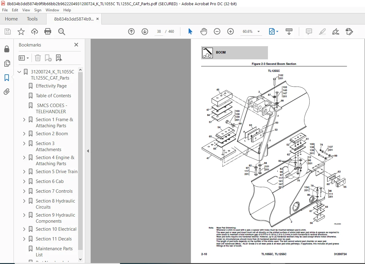 Cat Telehandler TL1055C TL1255C Parts Manual - PDF DOWNLOAD - Image 5