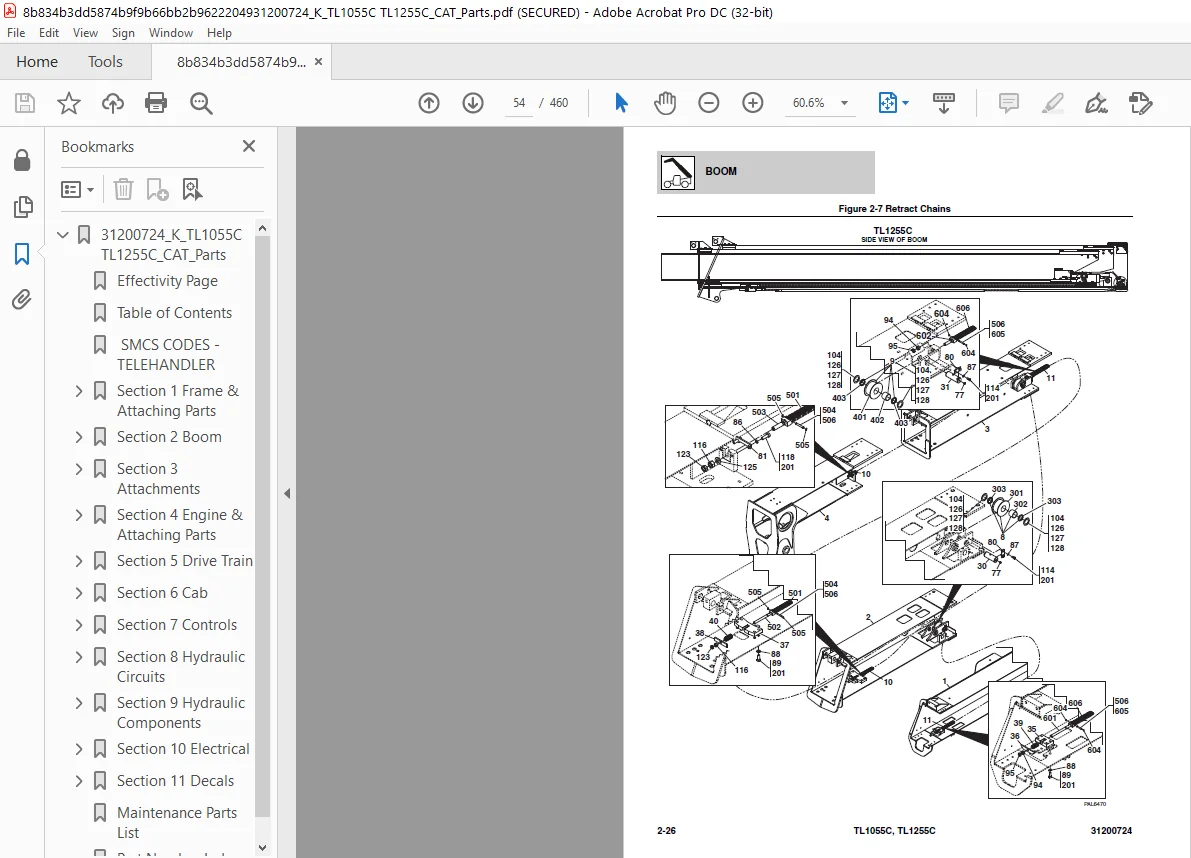 Cat Telehandler TL1055C TL1255C Parts Manual - PDF DOWNLOAD - Image 6