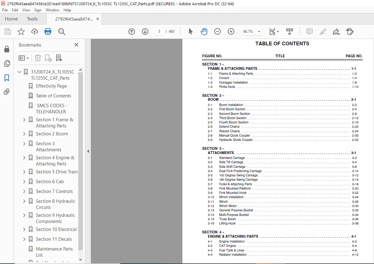Cat Telehandler TL1055C TL1255C Parts Manual - PDF DOWNLOAD - Image 7