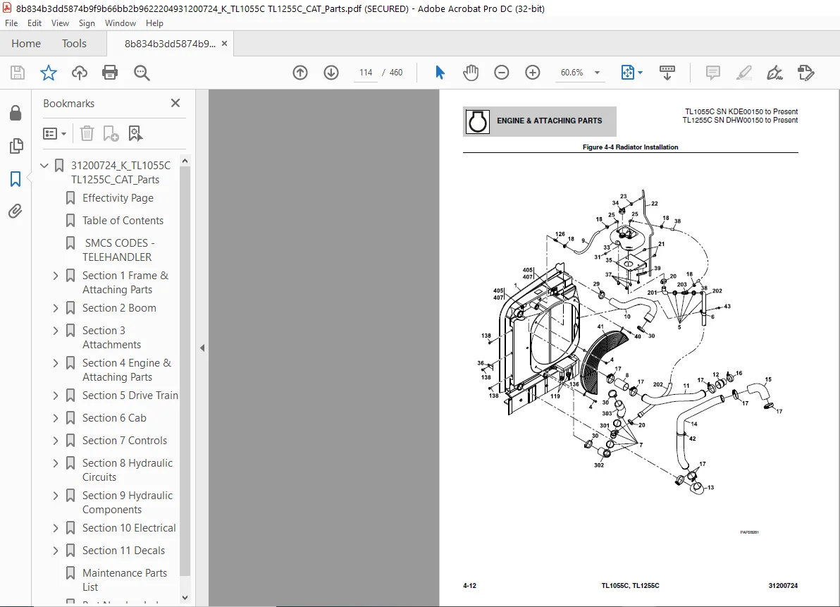 Cat Telehandler TL1055C TL1255C Parts Manual - PDF DOWNLOAD - Image 8