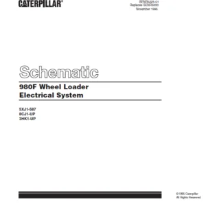 Cat Wheel Loader 980F Electrical System Schematic Manual - PDF DOWNLOAD