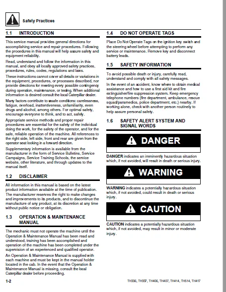 Cat telehandler TH336 TH337 TH406 TH407 TH414 TH514 TH417 Axle Disassembly/Assembly Manual + Service Manual + schematic Manual - Image 4