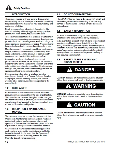 Cat telehandler TH336C TH337C TH406C TH407C TH414C TH514C TH417C Axle Disassembly/Assembly Manual + Axle Service Manual + Service Manual - Image 2