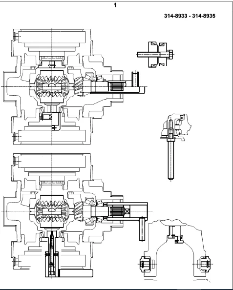 Cat telehandler TH336C TH337C TH406C TH407C TH414C TH514C TH417C Axle Disassembly/Assembly Manual + Axle Service Manual + Service Manual - Image 6