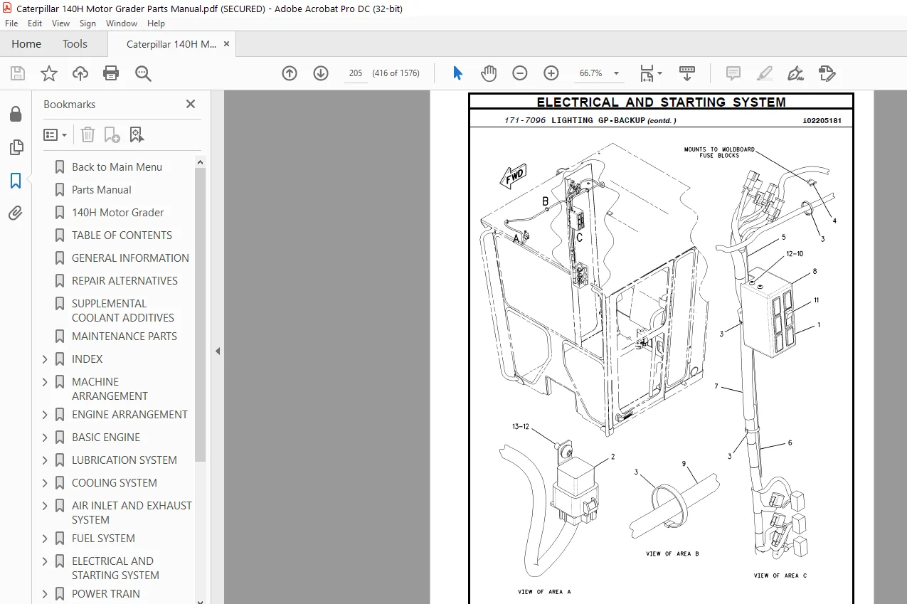 Caterpillar 140H Motor Grader Parts Manual - PDF DOWNLOAD - Image 4