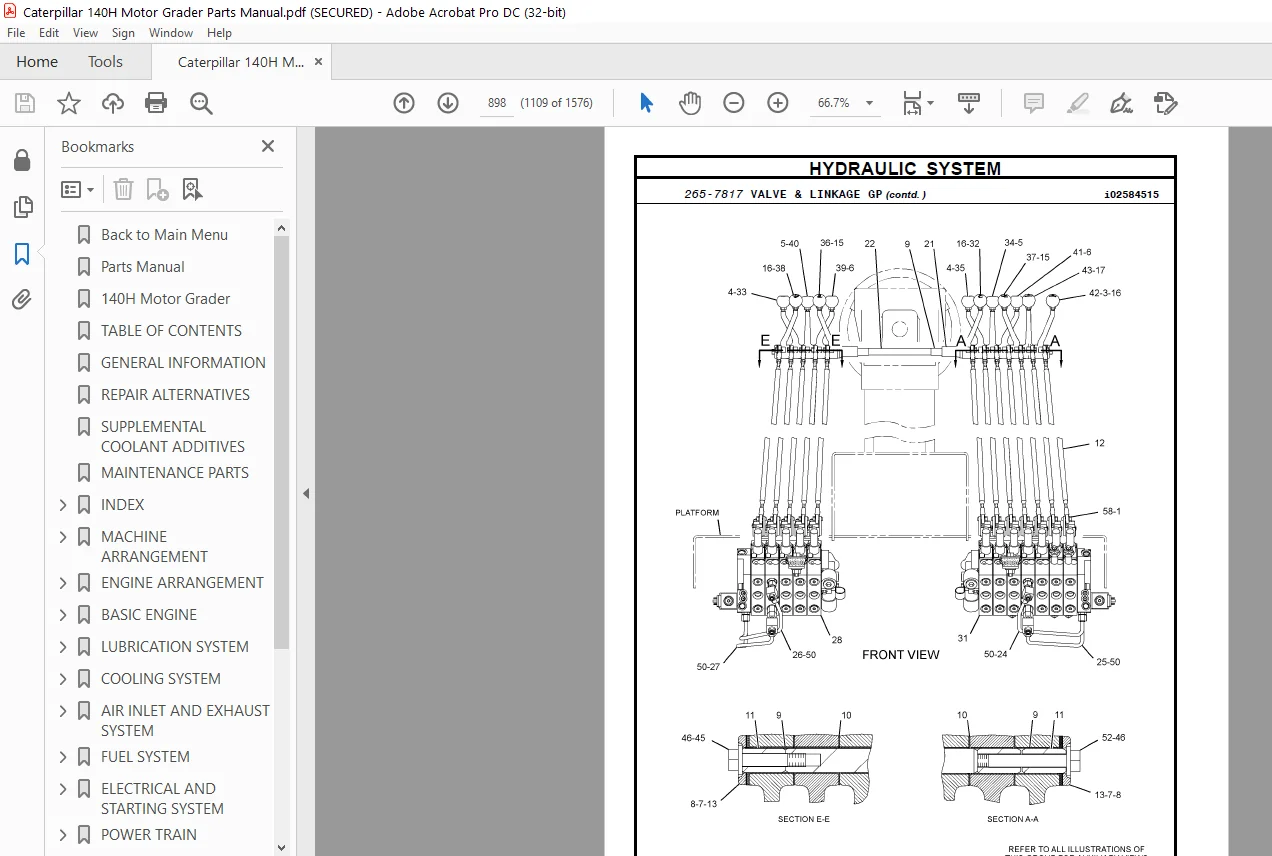 Caterpillar 140H Motor Grader Parts Manual - PDF DOWNLOAD - Image 3