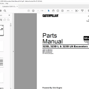 Caterpillar 323D 323D L & 323D LN Excavators Parts Manual Vol II - PDF DOWNLOAD