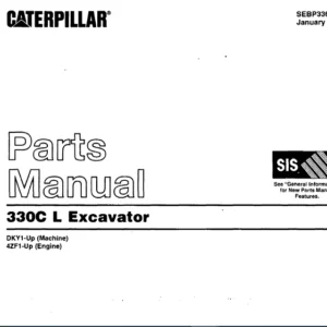 Caterpillar 330C L Excavator Parts Manual - PDF DOWNLOAD
