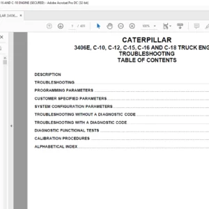 Caterpillar 3406E C-10 C-12 C-15 C-16 & C-18 Truck Engine Troubleshooting Manual - PDF DOWNLOAD