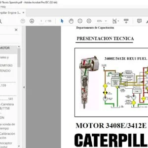 Caterpillar 3408E 3412E HEUI Fuel System Tecnica Manual - (Spanish)