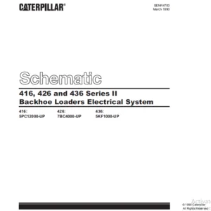 Caterpillar 416 426 & 436 Series II Backhoe Loaders Electrical System Schematic Manual - PDF DOWNLOAD