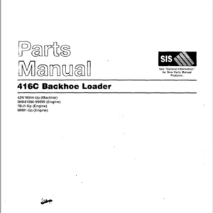 Caterpillar 416C Backhoe Loader Parts Manual - PDF DOWNLOAD