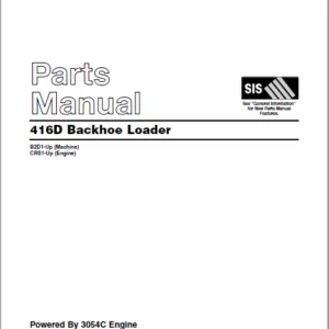 Cat 416D Backhoe Loader Parts Manual - PDF DOWNLOAD