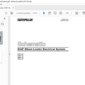Caterpillar 924F Wheel Loader Electrical System Schematic Manual - PDF DOWNLOAD