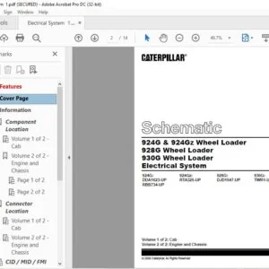 Caterpillar 924G & 924Gz 928G 930G Wheel Loader Electrical System Schematic Manual  - PDF DOWNLOAD