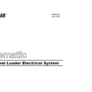 Caterpillar 936F Wheel Loader Electrical System Schematic Manual  - PDF DOWNLOAD