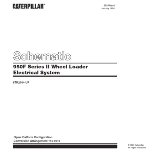 Caterpillar 950F Series II Wheel Loader Electrical System Schematic Manual  - PDF DOWNLOAD