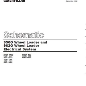 Caterpillar 950G Wheel Loader & 962G Wheel Loader Electrical System Schematic Manual - PDF DOWNLOAD