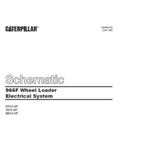 Caterpillar 966F Wheel Loader Electrical System Schematic Manual - PDF DOWNLOAD