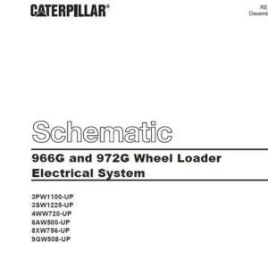 Caterpillar 966G and 972G Wheel Loader Electrical System Schematic Manual - PDF DOWNLOAD