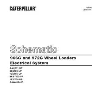Caterpillar 966G and 972G Wheel Loaders Electrical System Schematic Manual  - PDF DOWNLOAD