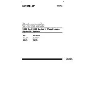 Caterpillar 980F Wheel Loader Electrical System & Hydraulic System Schematic Manual - PDF DOWNLOAD