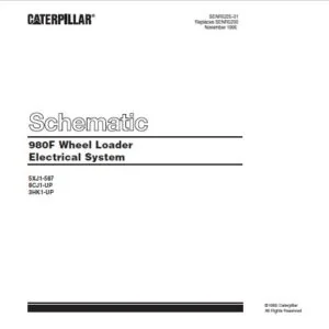 Caterpillar 980F Wheel Loader Electrical System  Schematic Manual - PDF DOWNLOAD