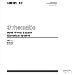 Caterpillar 980F Wheel Loader Electrical System Schematic Manual - PDF DOWNLOAD