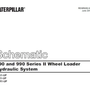 Caterpillar 990 & 990 Series II  Wheel Loader Electrical System & Hydraulic System Schematic Manual  - PDF DOWNLOAD