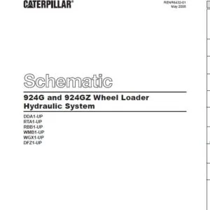 Caterpillar 9924G & 924GZ Wheel Loader Hydraulic System Schematic Manual - PDF DOWNLOAD