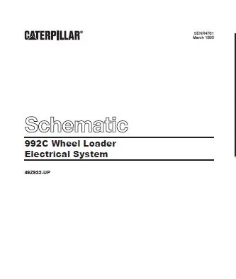 Caterpillar 992C Wheel Loader Electrical System & Hydraulic System Schematic Manual - PDF DOWNLOAD - Image 4
