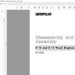 Caterpillar C-10 & C-12 Truck Engines Disassembly & Assembly Manual - PDF DOWNLOAD