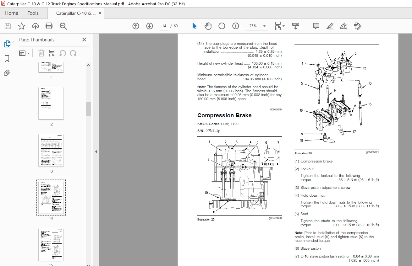 Caterpillar C-10 & C-12 Truck Engines Specifications Manual - PDF DOWNLOAD - Image 3