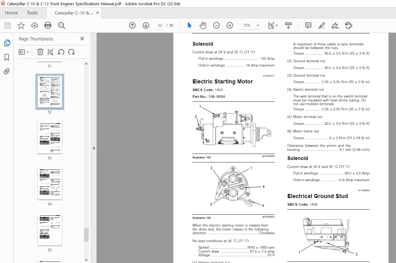 Caterpillar C-10 & C-12 Truck Engines Specifications Manual - PDF DOWNLOAD - Image 4