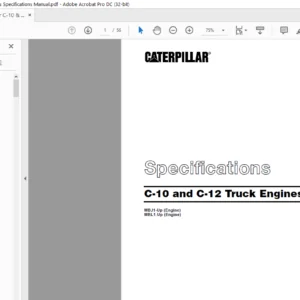 Caterpillar C-10 & C-12 Truck Engines Specifications Manual - PDF DOWNLOAD