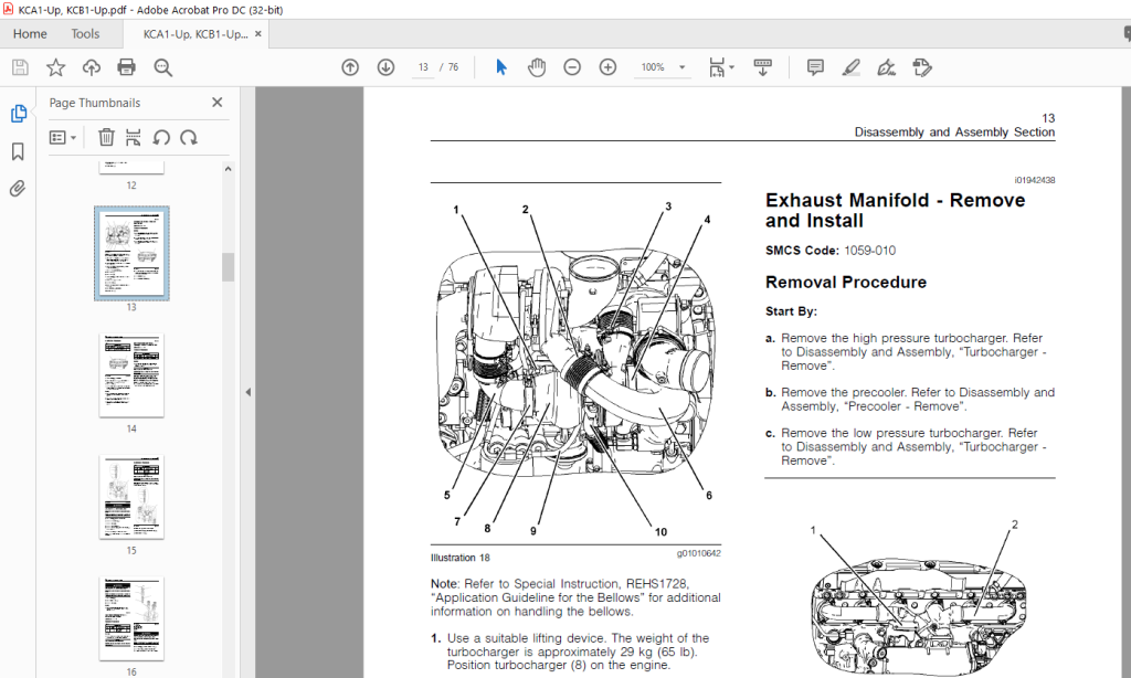 Caterpillar C11 & C13 On-highway Engines Disassembly & Assembly Manual ...