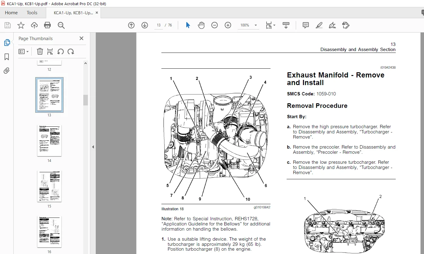 Caterpillar C11 & C13 On-highway Engines Disassembly & Assembly Manual - Image 2