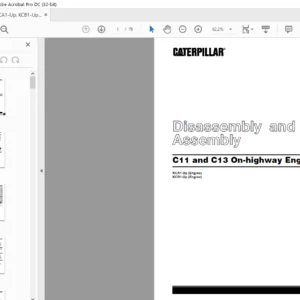 Caterpillar C11 & C13 On-highway Engines Disassembly & Assembly Manual