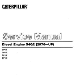 Caterpillar CAT DP18 MC Forklift Trucks Service Manual - PDF DOWNLOAD