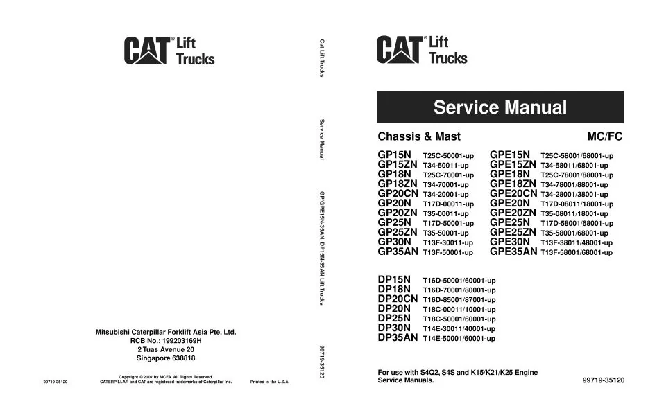 Caterpillar CAT DP18N Forklift Trucks Service,Operation & Maintenance Manual - Image 3