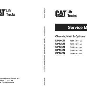 Caterpillar Cat DP100N Lift Trucks Service Manuals - PDF DOWNLOAD