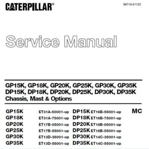 Caterpillar Cat DP15K MC Forklift Trucks Service Manual - COMPLETE COLLECTION