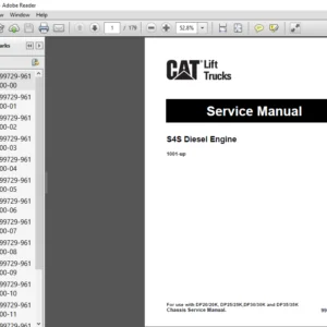 Caterpillar Cat DP20 MC Lift Truck Service Manual - Complete Set - PDF DOWNLOAD