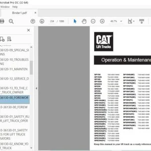 Caterpillar Cat DP20 NDS Lift Trucks Service Manual - Complete Set - PDF DOWNLOAD