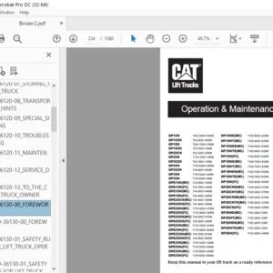 Caterpillar Cat DP25 NTS Lift Trucks Service Manual - Complete Set - PDF DOWNLOAD