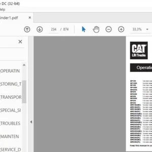 Caterpillar Cat DP25ND Lift Trucks Service Manual - Complete Set - PDF DOWNLOAD