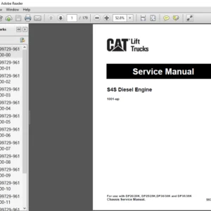 Caterpillar Cat DP30 MC Lift Truck Service Manual - PDF DOWNLOAD